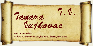 Tamara Vujkovac vizit kartica